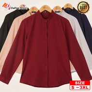MU KEMEJA FESYEN WANITA LENGAN PANJANG / WOMEN SHIRTS / KEMEJA PLAIN DEWASA / BAJU CASUAL WANITA / K