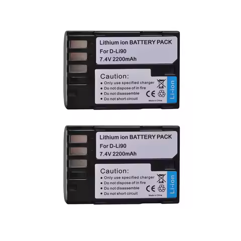 2200mAh D-Li90 DLi90 Li-ion Battery for PENTAX 645 645D 645Z K-1 K-01 K-3 K-5 K-5D K-5IIs K-7 K-7D K