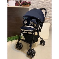 Combi Brand Stroller Handy Auto 4 Cas Model Navy Blue With Genuine Support Complete Set New Condition.
