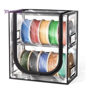 3D Printer Filament Storage Box 2 Tiers Filament Storage Rack with Trans Cover Holds Up to 10 Roll