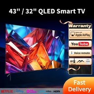 [Free Setup] QLED Smart TV 43 / 32 inch Google TV |  Netflix Youtube  | Digital TV |  Apple AirPlay