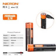 Pin Nicron 18650 Dung lượng cao 2600mAh sử dụng trên Pin N8 / B70 / B70plus / N8F / B60 / H25 / B71 