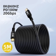 KYBD PD 100W USB 3.2 Type-C to Type-C Cable 20Gbps UHD Data Cord 8K@60Hz 0.5-3m Video Wire for Mobil