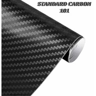 2D 5D 6D CARBON FIBRE STICKER DIY 50CM X 100CM = 1roll Flat Black Karbon Tinted Kereta Moto Rumah Ca