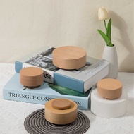 Round Music Box Base Wooden Music Box Rotating Clockwork Music Box diy Christmas Music Box Gift