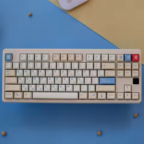 1 Set GMK Soyamilk Keycaps PBT Dye Subbed Key Caps Cherry Profile Keycap With ISO Enter 6U 6.5U 7U S