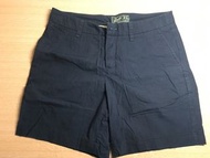 【Roots 休閒短褲】藍色 工作褲 工作口袋 可反摺 卡其褲  休閒短褲 尺寸XS