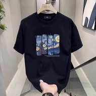 Korea Korea 2026 Pure Cotton T-Shirt High-End Street Wear Men's Summer T-Shirt Top High-End Short-Sl