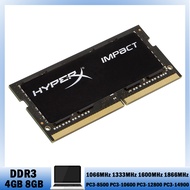 Original 4GB 8GB DDR3 1600MHz 1333MHz 1866MHz 1066MHz หน่วยความจำแล็ปท็อป PC3-12800 204Pin SODIMM RAM DDR3 1.5V หน่วยความจำสำหรับโน๊ตบุ๊ค