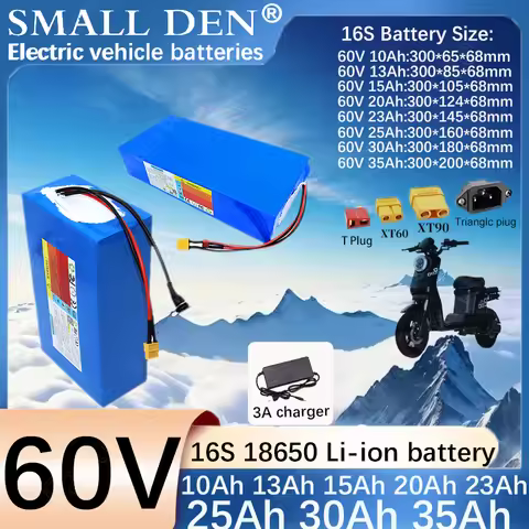 60V 10Ah 13Ah 15Ah 20Ah 23Ah 25Ah 30A 35A New18650 Lithium battery pack 2400W power Suitable for var