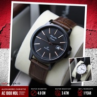 Jam Tangan Pria Alexandre Christie 1008 AC1008 AC 1008 MD Tali Kulit