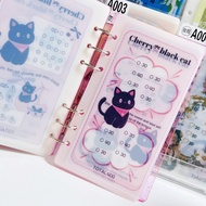 Original A6 Cherry Cat Money Bag Can Change Amount Fun Money Bag Cash Bag Thickened 31 Days 52 Weeks