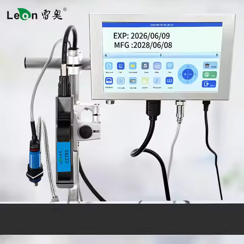 12.7mm Big Screen Industrial Label Printer Online Inkjet Printer For QR Codes Barcodes Lot Numbers D