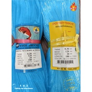 Jaring Ikan 0.30mm x 4-3/4" (120mm) x 20MD x 180m Tangsi Biru | Isi Pukat | Mata Tegak YOKO | Pukat Ketam | Fishing Net