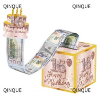 QINJUE Money Roll Gift Box, 16th/18th Money Bouquet Birthday Pull-Out Money Gift Box, Creative Gift 