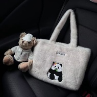 Chengdu Panda Plush Handbag Cute Autumn Winter All-Match Work Hand Tote Bag Chengdu Travel Souvenir 