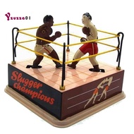Clockwork Boxing Toy Nostalgic Themed Boxing Ring Toy Decoration Retro Collectible