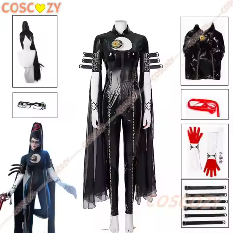 Game Bayonetta Cosplay Costume Black Jumpsuit Adult Lady Woman Outfits Halloween Carnival Party Suit