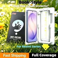 Dust Free Box Screen Protector For Redmi Note 15 K90 K80 K70 Ultra Turbo 5 4 Pro Max 4G 5G Full Cove