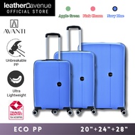 AVANTI ECO PP 3-IN-1 Luggage Sets【20"+24"+28"】 Cabin Size Carry On Suitcase Ultra Lightweight Unbrea