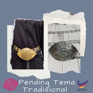 Pending Tema Dan Pending Dengan Tali Pinggang Klasik Tradisional Pengantin