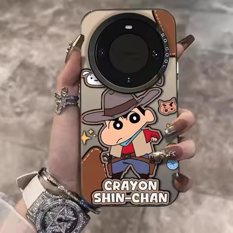 Cute Crayon Shin-chan cowboy Phone Case for OPPO Find X8 Pro for vivo X200 For Huawei For iPhone 17 