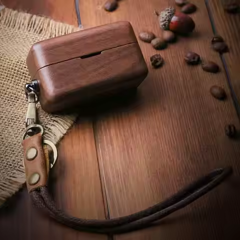 Wooden Earphone Case For Sony WF-1000XM4 WF-1000XM5 Anti-fall Shockproof Cover For Wf 1000XM4 Earbud