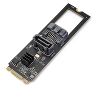 Riser Card NVME to Dual SATA Controller M.2 NVME TO SATA3.0 6G Hard Disk Drive Converter M.2 Key-M P