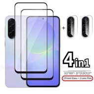 4in1 Tempered Glass For Samsung Galaxy A56 A36 A17 A07 2025 5G Screen Protector Film Camera Lens Pro