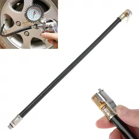 Car Tire Inflator Hose Inflatable Car Adapter Tyre Air Pump Extension Tube Tire Pump Gauge Hose Conn