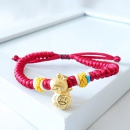 gelang tali merah asli emas charm shio emas asli 24k 999