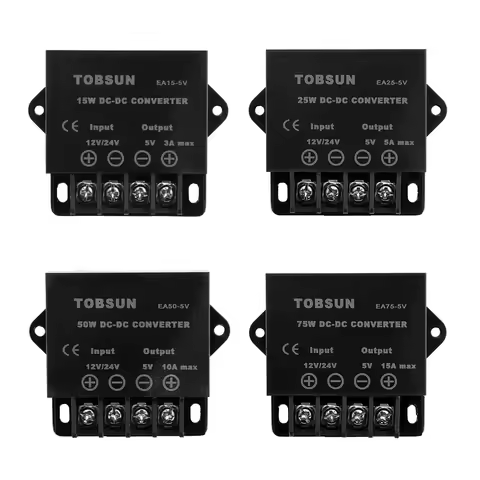 12V 24V to 5V 3A 5A 10A 15A DC DC Converter Regulator Car Step Down Reducer 12V/24V to 5V 3A 5A 10A 