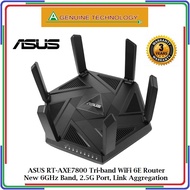 ASUS RT-AXE7800 Tri-band WiFi 6E Router, New 6GHz Band, 2.5G Port, Link Aggregation