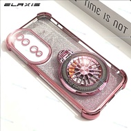 ELAXIS Soft TPU Transparent Compatible for Honor 70 5G Phone Case Luxury Glitter Shockproof Silicone