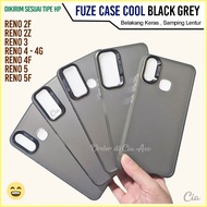 Fuze Case Cool BLACK GREY Reno 2F 2Z 3 4 4F 5 5F IMD Hybrid Hardcase TPU Plong BLACK GREY Chrome
