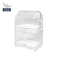 ชั้นคว่ำจานพลาสติก 2 ชั้น มีฝาครอบ KECH WATERY (1271570)