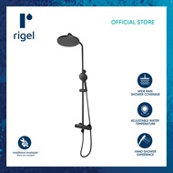 RIGEL Thermostatic Matte Black Rain Shower Set R-TSME8055B (BM)