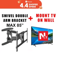 Heavy Duty Swivel double arm mount bracket include install tv package tv bracket tv mount wall mount 55 inch to 86 inch