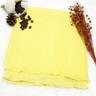 Rubiah square Hijab with 3d doty fiber, yellow2