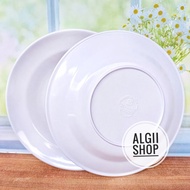 Produk PROMO 1/2LUSIN PIRING MAKAN MELAMINE 23CM PUTIH POLOS TEBAL DAN