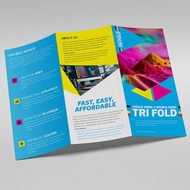 Trifold Brochure Flyers (A4 size flyer 2 sided print)
