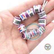 10/20/50Pcs 2025 PHA Pigeon Ring with Base Serial Number Aluminum Dove Racing Pigeon Leg Rings Bands