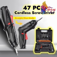 47PCS Cordless Electric Screwdriver Drill  3.6V Rechargeable High Power Hand Drill Battery Drill Rep