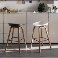 W.2.B Cafe bar stool Scandinavian coffee chair [H 850X W 500 X D 500mm] Bangku bar kafe Kerusi kopi 