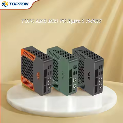 TOPC AMD Mini PC Ryzen 9 7940HS R7 8845HS 7840HS USB4.0 Dual LAN 2xDDR5 PCIe4.0 Windows 11 Pocket Ga