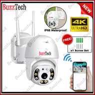 BuzzTech 8MP Full HD PTZ 360 Degree WiFi Camera CCTV IP Security Cam IP66 Waterproof IR Night Vision ICSEE 监控摄像机