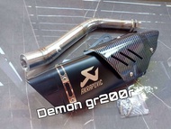 ชุดท่อสลิปออน  GPX Demon Gr200R(เดมอน จีอาร์200อาร์) ผลิตจากแสตนเลสเกรด 304 อย่างดีสวม 2 นิ้ว(51 มม.