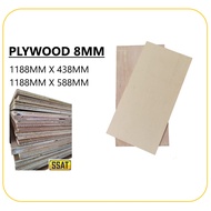 PLYWOOD 8MM 1188X438MM/1188MMX588MM