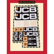JCB 3CX Backhoe Loader Sticker Mesin Stiker 泥机贴纸 (1 Set)