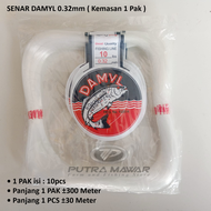 Senar Damyl Panjang 300 Meter Conecting Warna Clear Bening Atau Benang Tali Pancing Laut Damil Putih